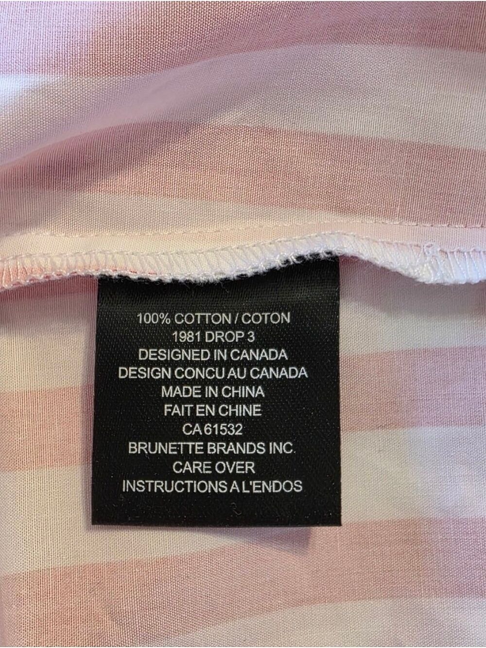 Brunette The Label Red Stripe Tie Front Poplin Top M/L NWT Cottagecore - Picture 8 of 10